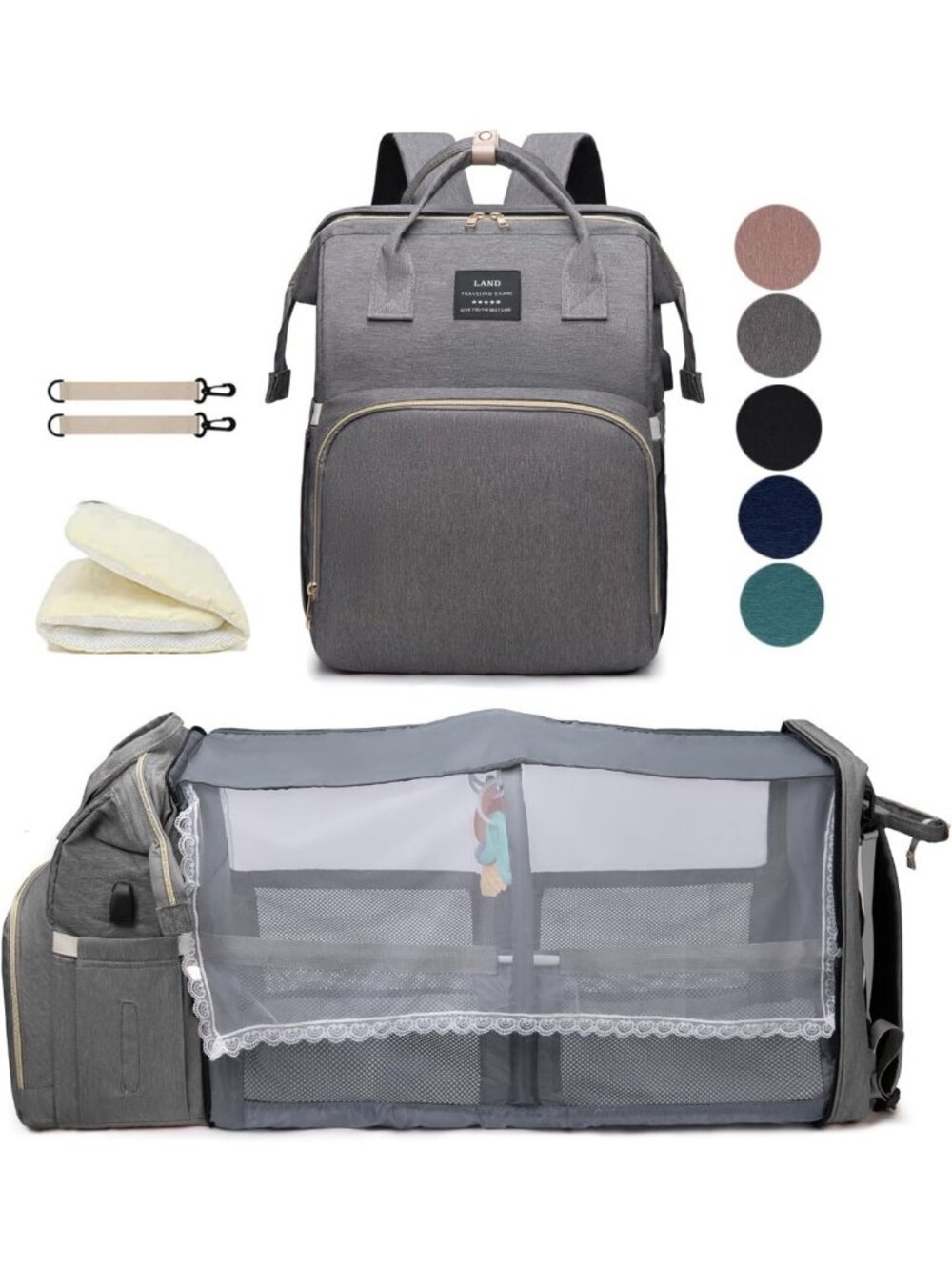 Stylish Diaper Backpack for Boys & Girls | Large Travel Baby Bag | Essential